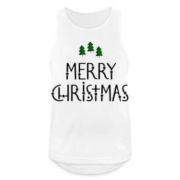 merry christmas - Männer Tank Top atmungsaktiv - Weiß - Vorne - Nick (188cm)
