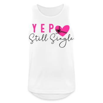 Still Single - Men's Breathable Tank Top - white - Front - Nick (188cm)