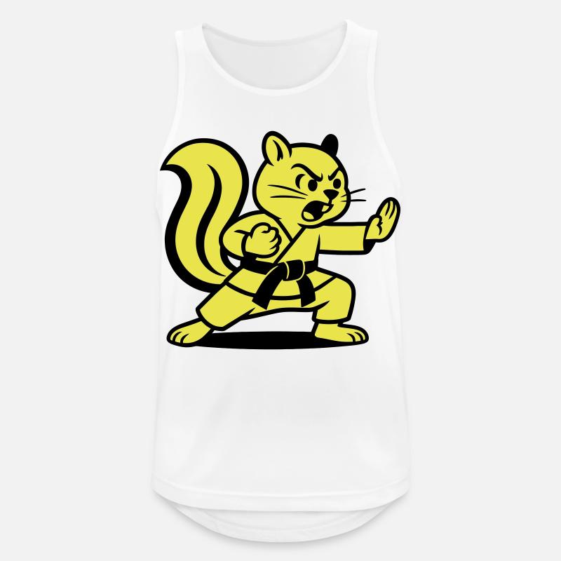 Karate Eichhörnchen! - Männer Tank Top atmungsaktiv - Weiß