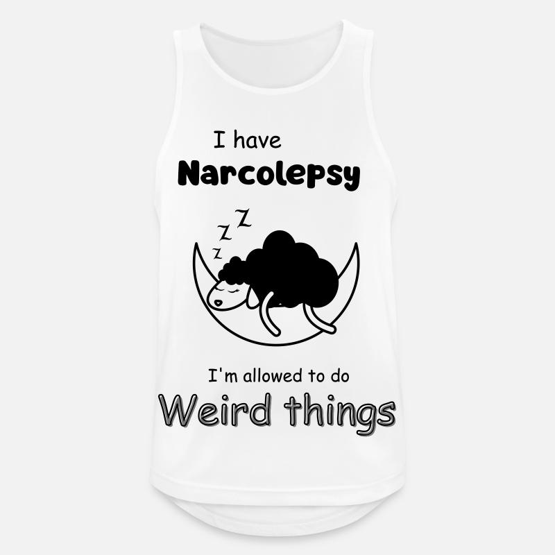 Sleeping sheep in the moonlight with narcolepsy - Men's Breathable Tank Top - white