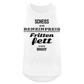 Without frying fat is a stop for fries - Men's Breathable Tank Top - white - Front - Nick (188cm)