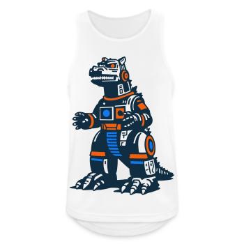 Mecha dinosaure futuriste - Débardeur respirant Homme - blanc - Devant - Nick (188cm)