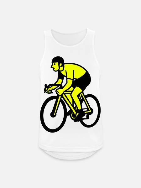 Neonrad Silhouette Radfahrer - Männer Tank Top atmungsaktiv - Weiß