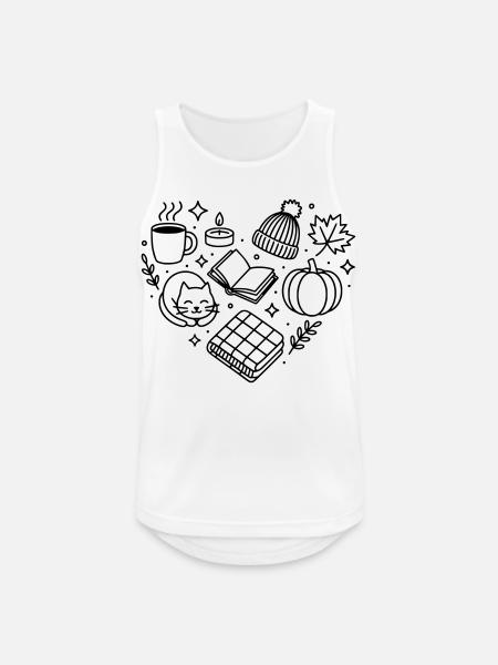 Herbst Herz, herbstliche Gemütlichkeit, herbstlich - Männer Tank Top atmungsaktiv - Weiß