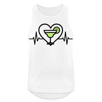 Margarita Coeur Cocktail Citron Vert - Débardeur respirant Homme - blanc - Devant - Nick (188cm)