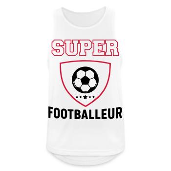Super footballeur, fête des pères, noël - Débardeur respirant Homme - blanc - Devant - Nick (188cm)