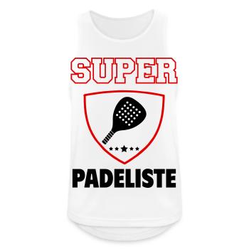 Super padelist, Father's Day, Christmas - Men's Breathable Tank Top - white - Front - Nick (188cm)