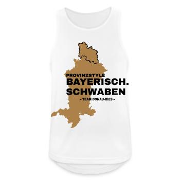 Schwaben | DONAU-RIES - Männer Tank Top atmungsaktiv - Weiß - Vorne - Nick (188cm)