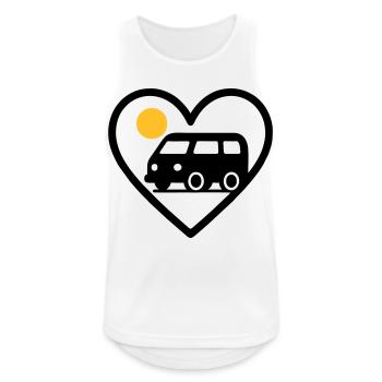 Vanlife Heart Van Travel Road Adventure - Débardeur respirant Homme - blanc - Devant - Nick (188cm)