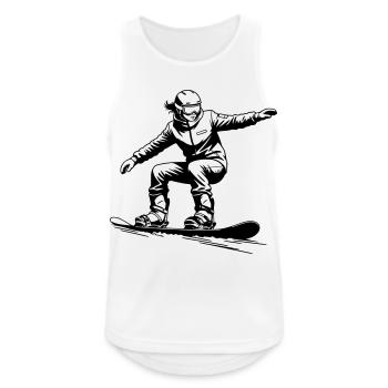 Cool Snowboarder - Snowboard Graphic - Men's Breathable Tank Top - white - Front - Nick (188cm)
