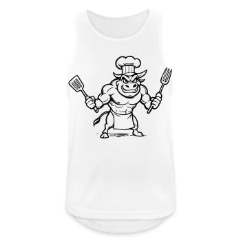 Taurus chef - Men's Breathable Tank Top - white - Front - Nick (188cm)