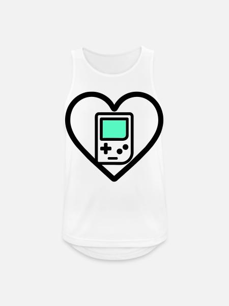 Retro Heart – Retro Handheld Console - Men's Breathable Tank Top - white