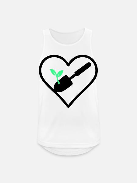 Gardening Heart – Green Passion - Men's Breathable Tank Top - white