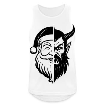 Weihnachtsmann und Weihnachtsmann Peitscher - Männer Tank Top atmungsaktiv - Weiß - Vorne - Nick (188cm)