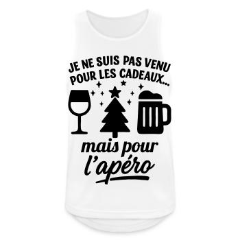 Ich bin hier für den Weihnachtshumor-Aperitif - Männer Tank Top atmungsaktiv - Weiß - Vorne - Nick (188cm)