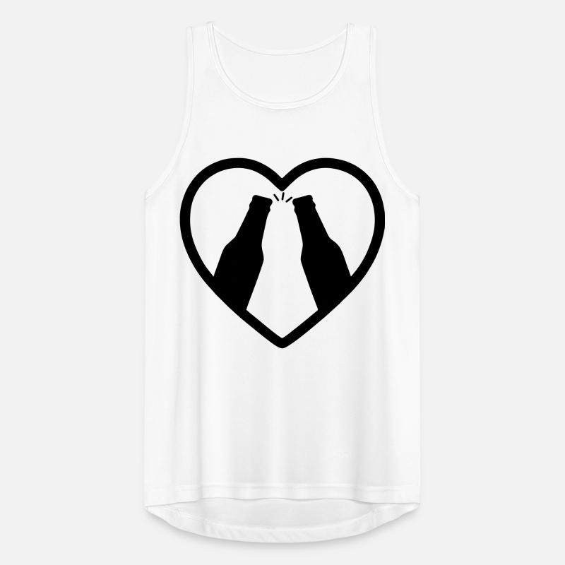 Herz-Bierflaschen, Prost, Geschenk Männer Tank Top atmungsaktiv