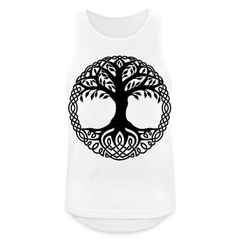 arbre de vie - Débardeur respirant Homme - blanc - Devant - Nick (188cm)