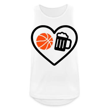 Heart Basket Bier - Männer Tank Top atmungsaktiv - Weiß - Vorne - Nick (188cm)
