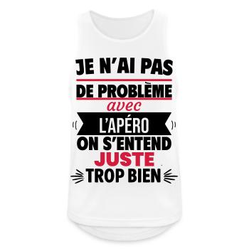 Just with aperitif humor - Men's Breathable Tank Top - white - Front - Nick (188cm)