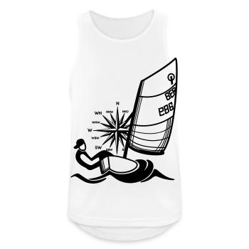 Régate Optimist Opti Voilier pour Enfants - Débardeur respirant Homme - blanc - Devant - Nick (188cm)