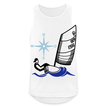 Régate pour enfants de voiliers Optimist Opti - Débardeur respirant Homme - blanc - Devant - Nick (188cm)