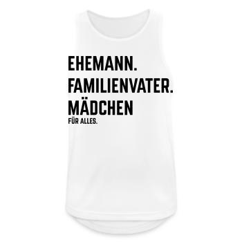 Husband Family Man Girl for Everything (Black) - Men's Breathable Tank Top - white - Front - Nick (188cm)