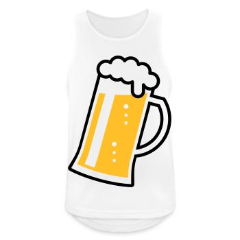 Maßkrug (beer / beer mug / beer glass / R /// 2C) - Men's Breathable Tank Top - white - Front - Nick (188cm)
