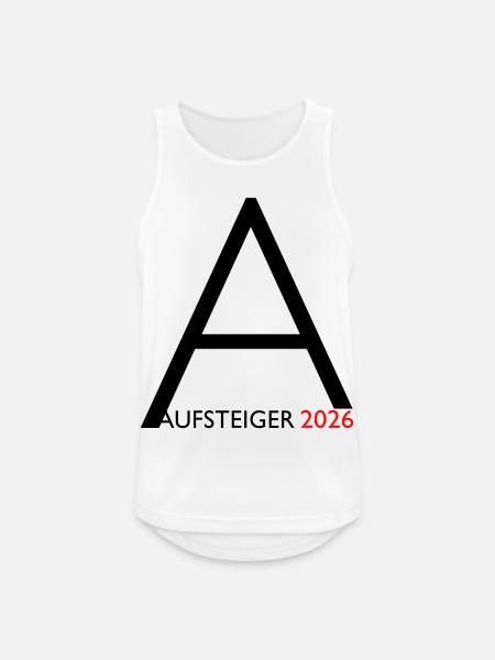 Aufsteiger 2026 Aufstieg - Männer Tank Top atmungsaktiv - Weiß