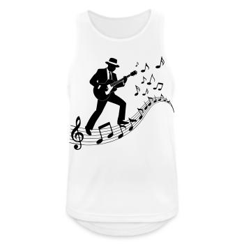 Blues Musician - Men's Breathable Tank Top - white - Front - Nick (188cm)
