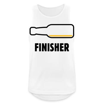Finisher (beer / beer / beer drinker / POS 2C) - Men's Breathable Tank Top - white - Front - Nick (188cm)