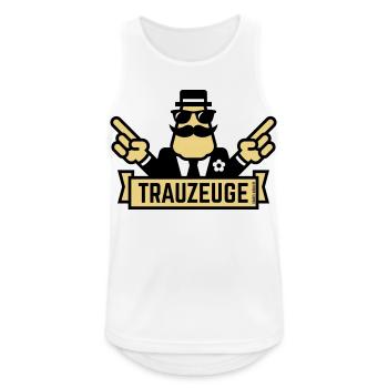 Best man hand signal (bachelor party / bachelor party / 2C) - Men's Breathable Tank Top - white - Front - Nick (188cm)