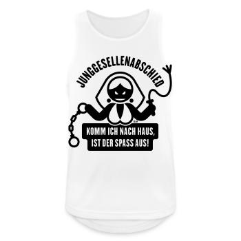 Junggesellenabschied – Komm Ich Nach Haus … (JGA) - Männer Tank Top atmungsaktiv - Weiß - Vorne - Nick (188cm)