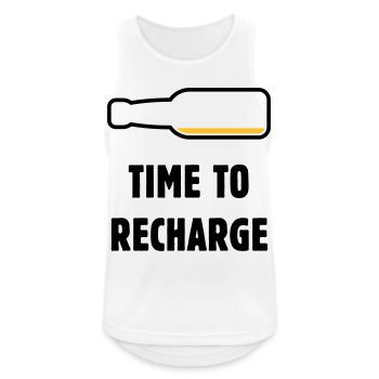 Temps de recharger (Bière / Bière / Pourriture 2C) - Débardeur respirant Homme - blanc - Devant - Nick (188cm)