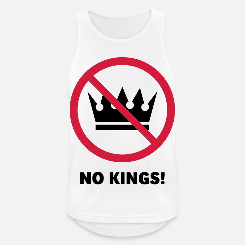 Keine Könige! (Protestdesign / POS 2C) - Männer Tank Top atmungsaktiv - Weiß