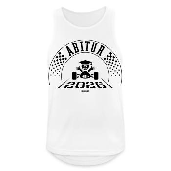 Abitur 2026 (Abiturient / Abi / Zieleinfahrt / B) - Männer Tank Top atmungsaktiv - Weiß - Vorne - Nick (188cm)