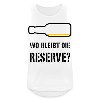 Wo Bleibt Die Reserve? (Bier / Bierchen / POS 2C) - Männer Tank Top atmungsaktiv - Weiß - Vorne - Nick (188cm)