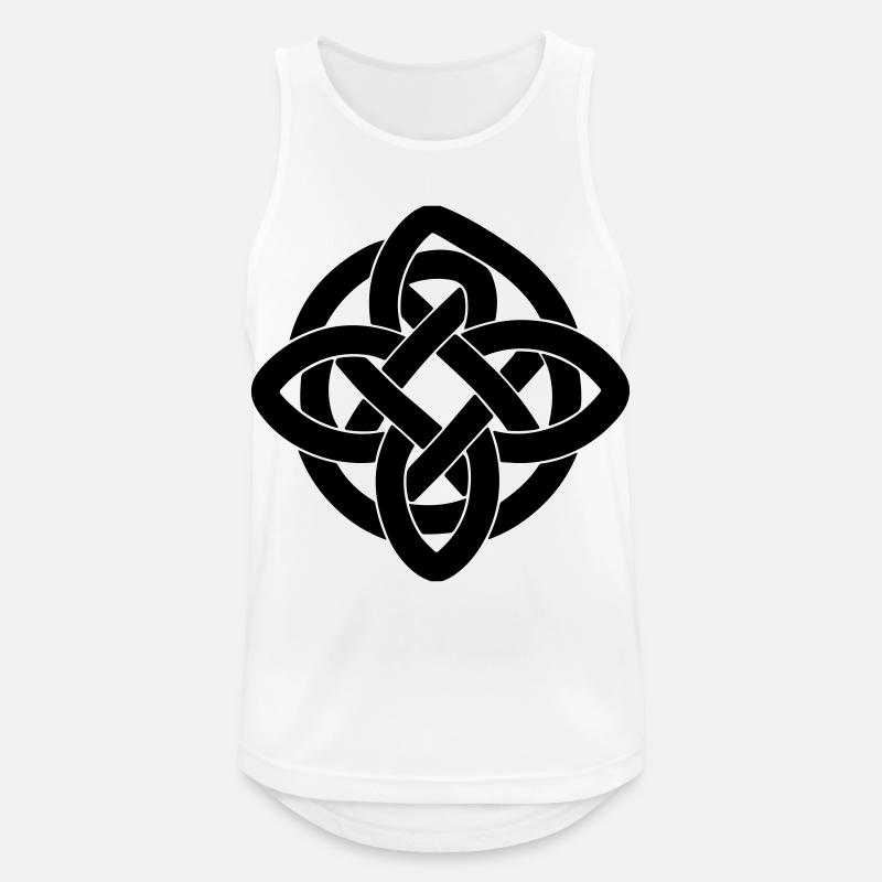 Celtic Symbol T-Shirt - Celtic Knot Infinity - Men's Breathable Tank Top - white