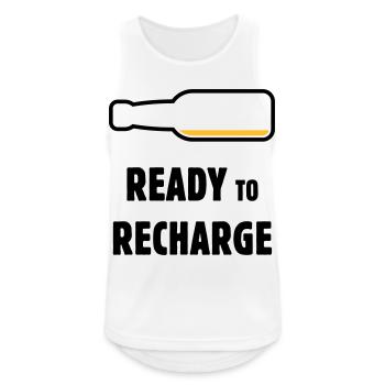 Ready To Recharge (Beer / Beer / POS 2C) - Men's Breathable Tank Top - white - Front - Nick (188cm)