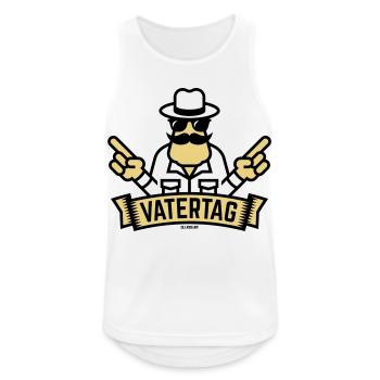 Vatertag Handzeichen (Männertag / Herrentag / 2C) - Männer Tank Top atmungsaktiv - Weiß - Vorne - Nick (188cm)