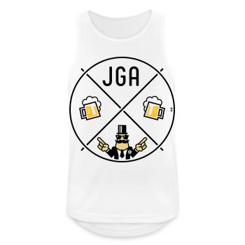 Bachelor Party Groom Hand Signal Beer Circle Symbol POS 3C - Men's Breathable Tank Top - white - Front - Nick (188cm)