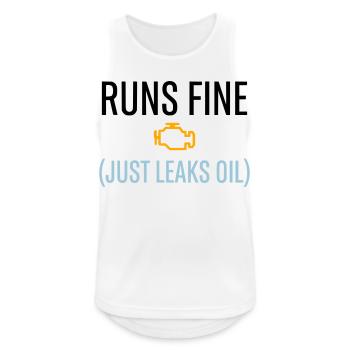 Runs Fine Just Leaks Oil – Mechanic Design - Men's Breathable Tank Top - white - Front - Nick (188cm)