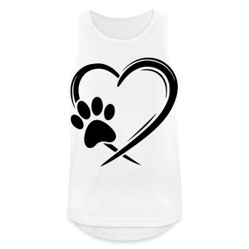 Paw Heart - Men's Breathable Tank Top - white - Front - Nick (188cm)