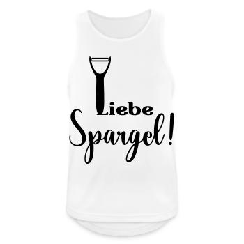 Liebe Spargel Gemüseschäler - Männer Tank Top atmungsaktiv - Weiß - Vorne - Nick (188cm)