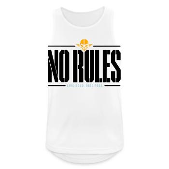 No Rules Live Bold Ride Free - Men's Breathable Tank Top - white - Front - Nick (188cm)