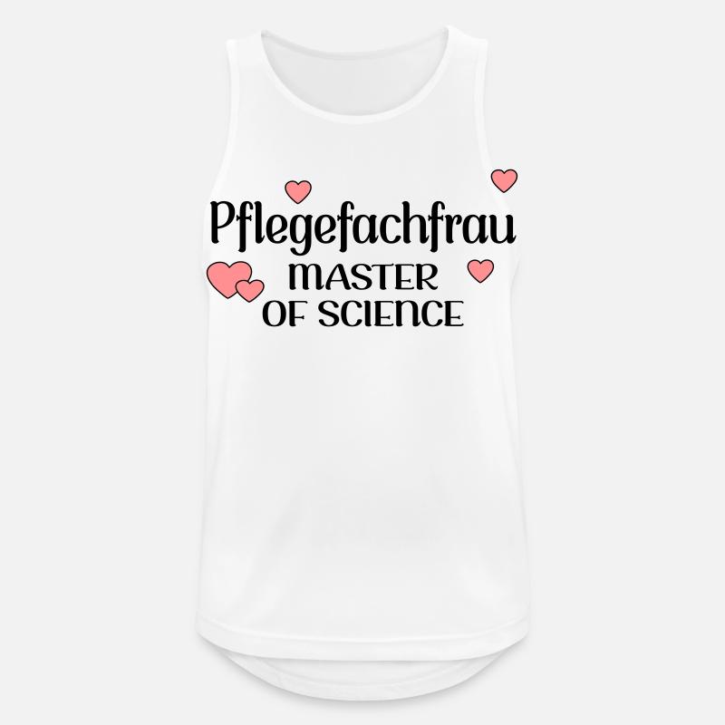 MASTERSTUDIUM PFLEGE - PFLEGEFACHFRAU - Männer Tank Top atmungsaktiv - Weiß