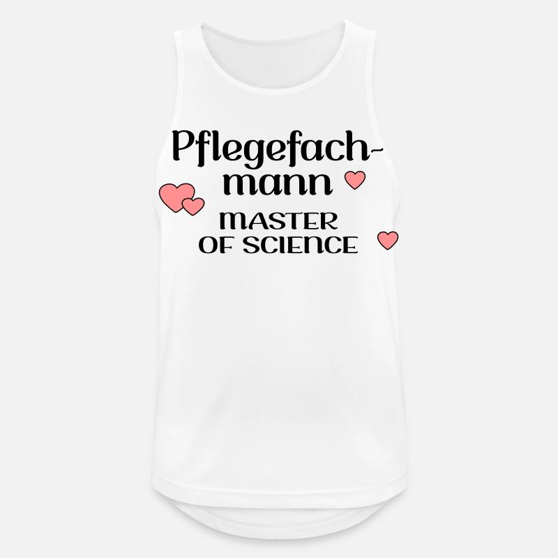 STUDIUM PFLEGE PFLEGEFACHMANN - Männer Tank Top atmungsaktiv - Weiß