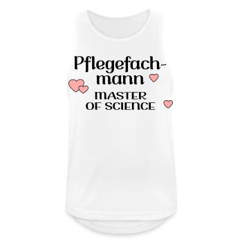 STUDIUM PFLEGE PFLEGEFACHMANN - Männer Tank Top atmungsaktiv - Weiß - Vorne - Nick (188cm)
