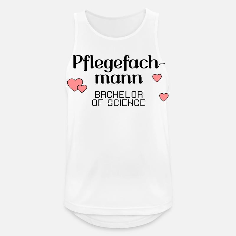 Pflegefachmann Studium Abschluss - Männer Tank Top atmungsaktiv - Weiß