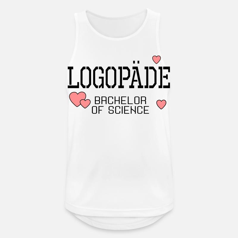 Logopäde Bachelor-Studium Logopädie - Männer Tank Top atmungsaktiv - Weiß