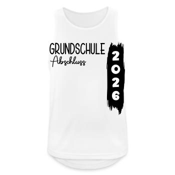 Grundschule Abschluss 2026 - Männer Tank Top atmungsaktiv - Weiß - Vorne - Nick (188cm)